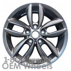 Picture of Mini PACEMAN (2014) 17x7 Aluminum Alloy Satin Charcoal 5 Double Spoke [71488C]