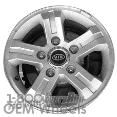 Picture of Kia SORENTO (2003-2006) 16x7 Aluminum Alloy Silver 5 Spoke [74566B]